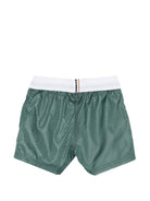 Costume per neonato Boss Kids verde con dettaglio logo J52838 68C BOSS KIDS 