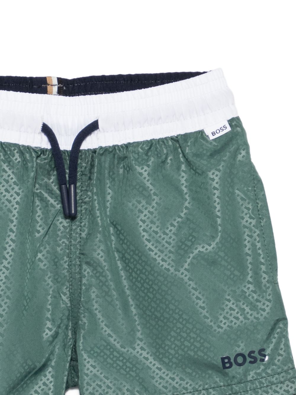 Costume per neonato Boss Kids verde con dettaglio logo J52838 68C BOSS KIDS 