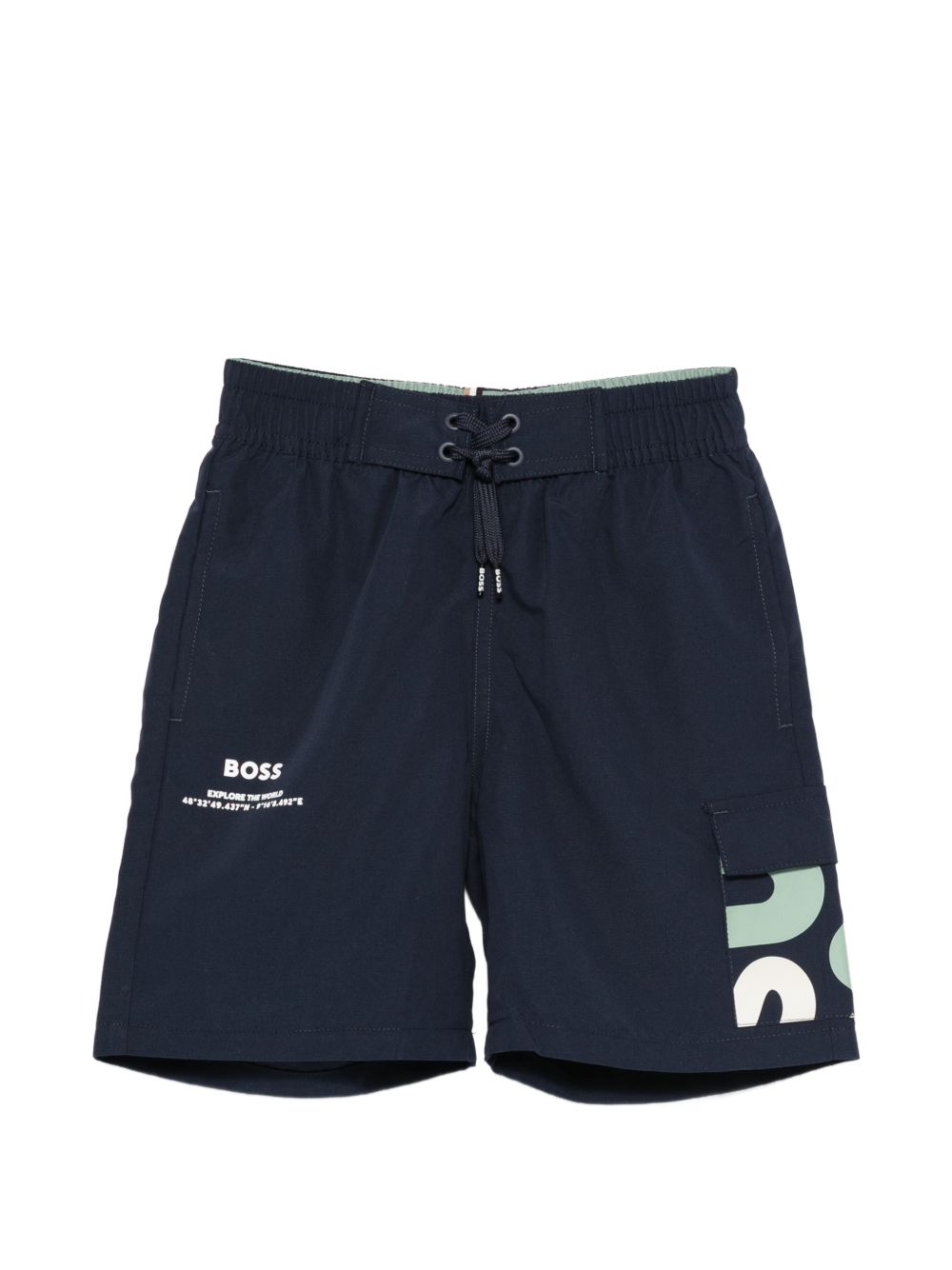 Costume per bambino Boss Kids blu scuro con stampa grafica J52900 849 BOSS KIDS 