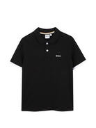 Polo per bambino Boss Kids nera con dettaglio logo J52955 09B BOSS KIDS 