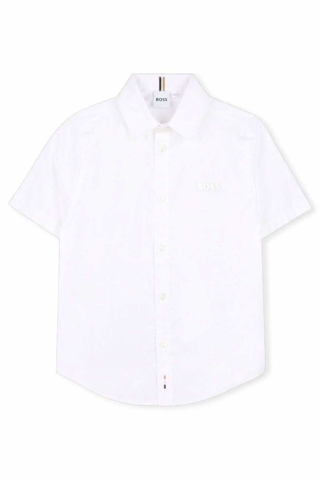 Camicia per bambino Boss Kids bianco con logo ricamato J53160 10P BOSS KIDS 