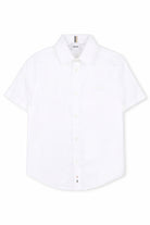 Camicia per bambino Boss Kids bianco con logo ricamato J53160 10P BOSS KIDS 