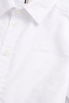 Camicia per bambino Boss Kids bianco con logo ricamato J53160 10P BOSS KIDS 
