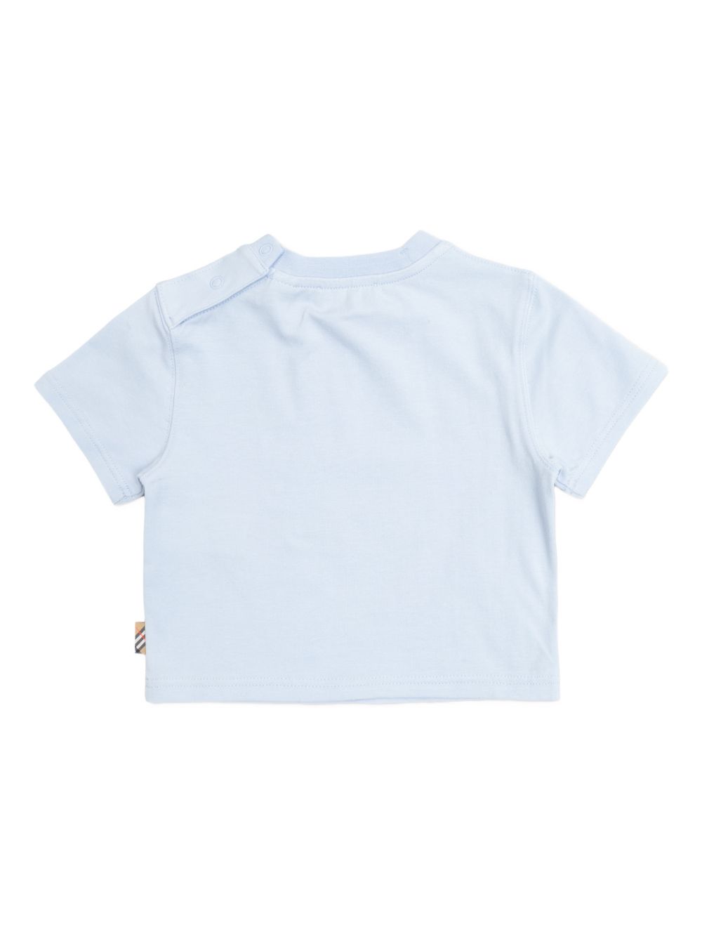 T-shirt per neonato Burberry Kids blu con stampa logo sul davanti 8121188 A2165 BURBERRY KIDS 