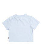 T-shirt per neonato Burberry Kids blu con stampa logo sul davanti 8121188 A2165 BURBERRY KIDS 