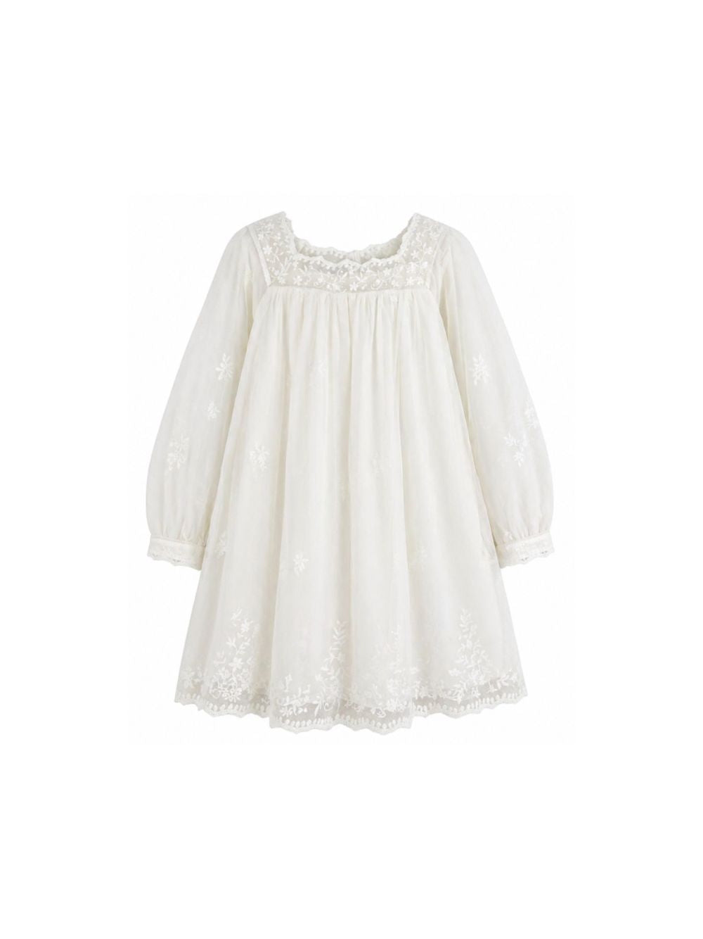 Abito per bambina Chloé Kids bianco in pizzo a fiori C20812 117 CHLOE' KIDS 