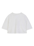 T-shirt per bambina Chloé Kids bianca con stampa logo sul davanti C20859 117 CHLOE' KIDS 