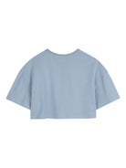 T-shirt per bambina Chloé Kids azzurra con taglio crop C20859 821 CHLOE' KIDS 