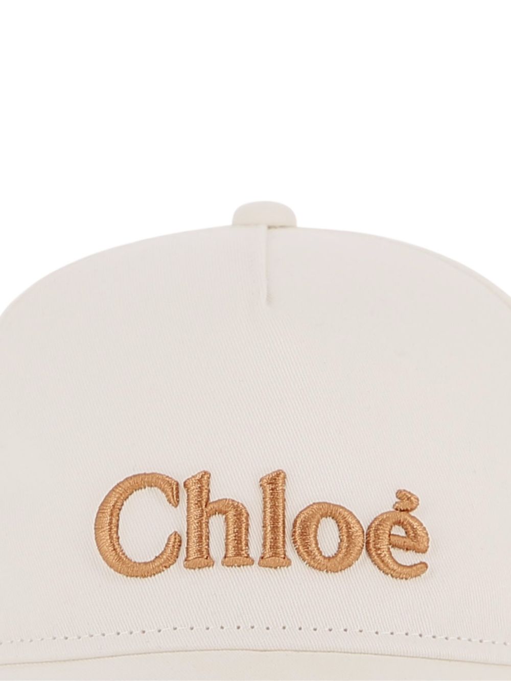 Cappello da baseball per bambina Chloé Kids bianco con logo ricamato C20871 105 CHLOE' KIDS 