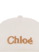 Cappello da baseball per bambina Chloé Kids bianco con logo ricamato C20871 105 CHLOE' KIDS 