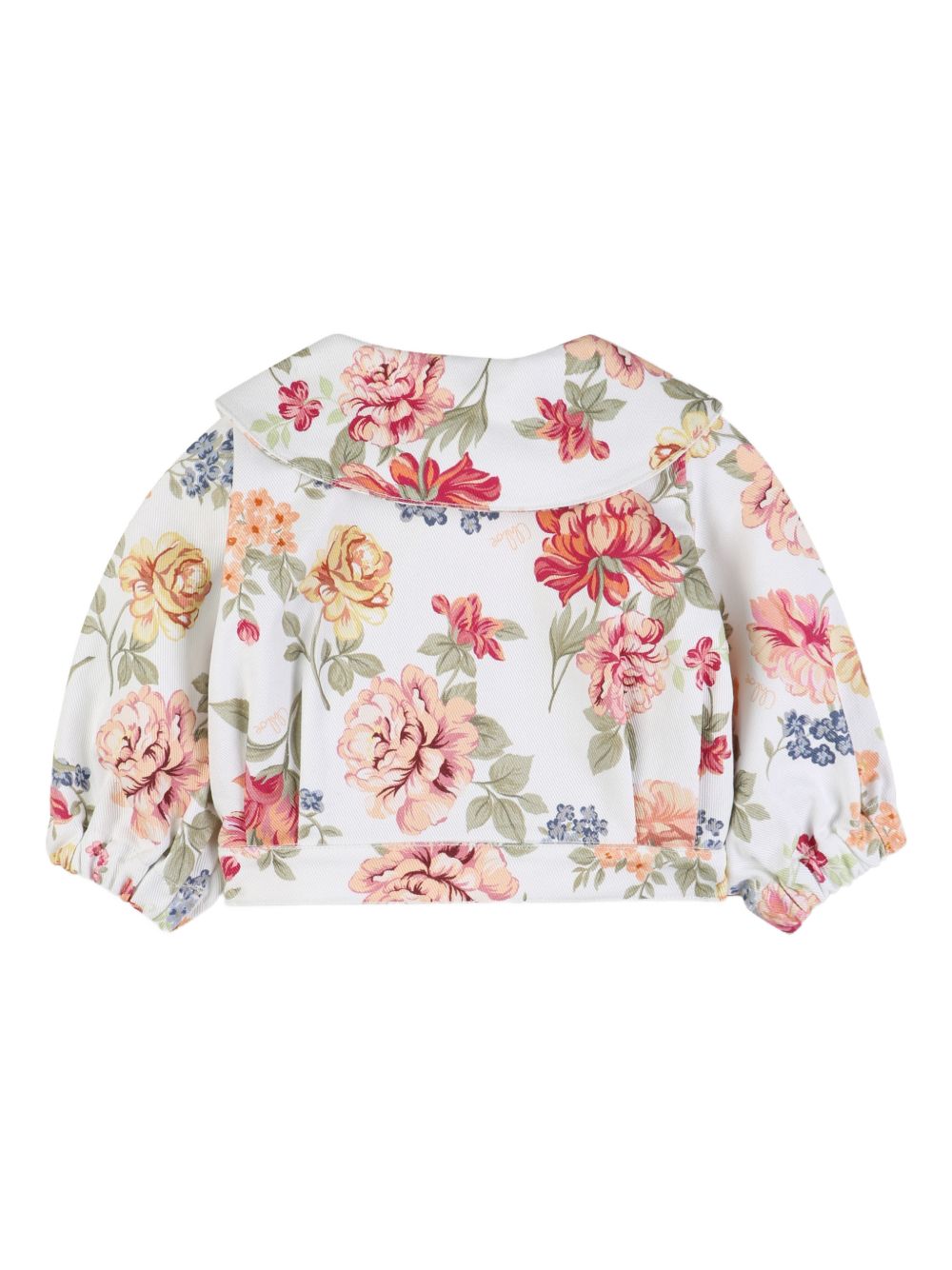 Giacca per neonata Chloé Kids bianca con stampa a fiori C20907 S95 CHLOE' KIDS 