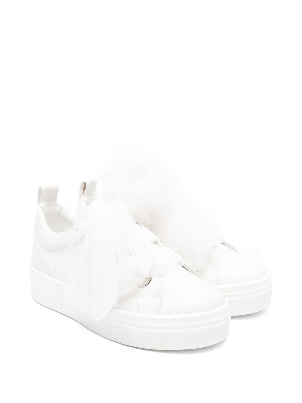Sneakers per bambina Colorichiari bianche con dettaglio fiocco in tulle FJ958484 4224 15 COLORICHIARI KIDS 