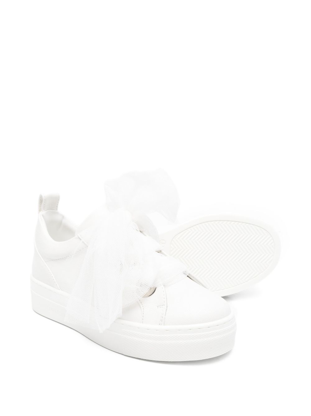 Sneakers per bambina Colorichiari bianche con dettaglio fiocco in tulle FJ958484 4224 15 COLORICHIARI KIDS 