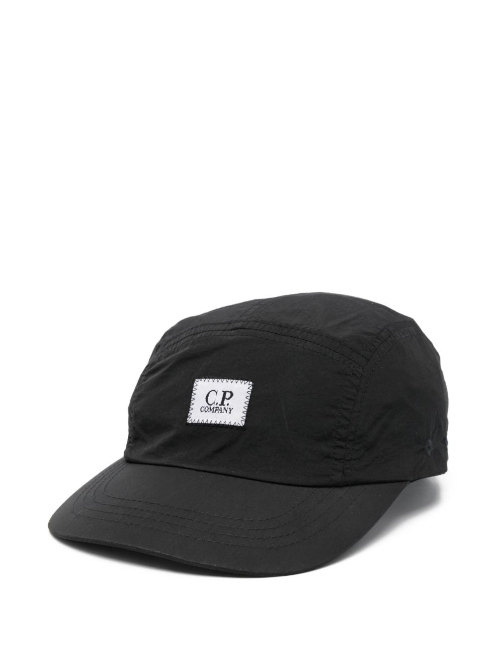 Cappello per bambino C.P Company Kids nero con applicazione logo CUX00SL3C00 60100 C.P.COMPANY KIDS 