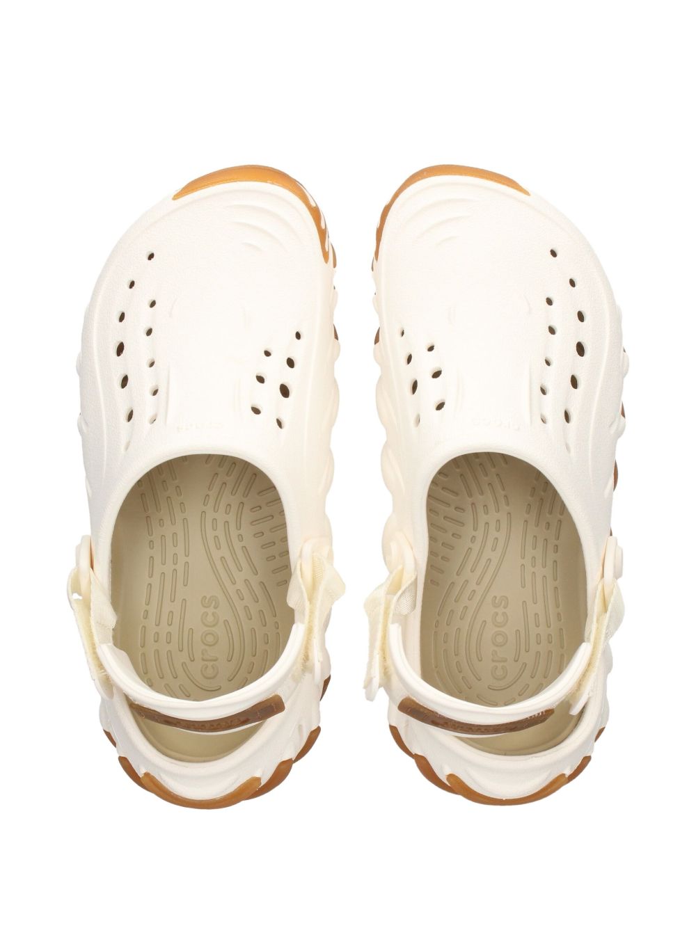 Sandali per donna Crocs beige con suola scanalata 211675 CHAL CROCS KIDS 