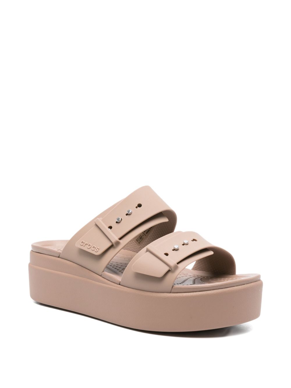 Sandali Brooklyn per donna Crocs beige con doppia fibbia 207431 LATT CROCS KIDS 