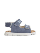 Sandali per bambino Dolce & Gabbana Kids in denim con Logo sui cinturini DL0092 AW520 80619 DOLCE & GABBANA KIDS 