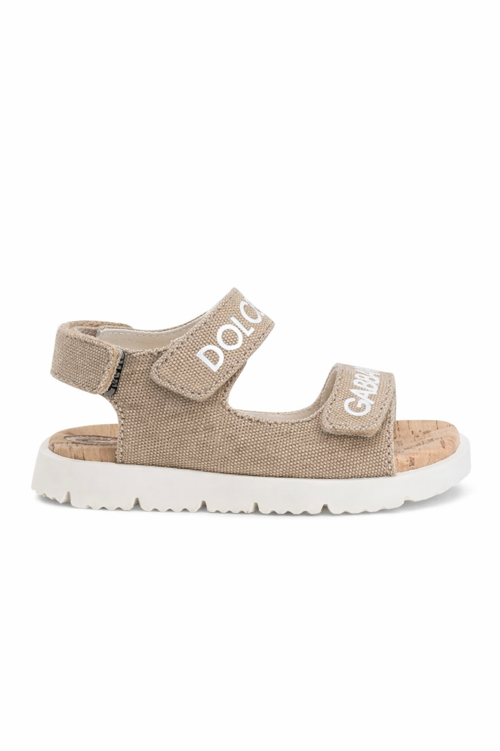 Sandali per bambini Dolce & Gabbana Kids beige con dettaglio logo DL0092 AW520 8H065 DOLCE & GABBANA KIDS 