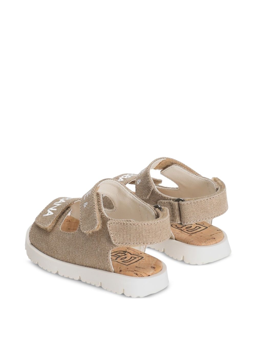 Sandali per bambini Dolce & Gabbana Kids beige con dettaglio logo DL0092 AW520 8H065 DOLCE & GABBANA KIDS 