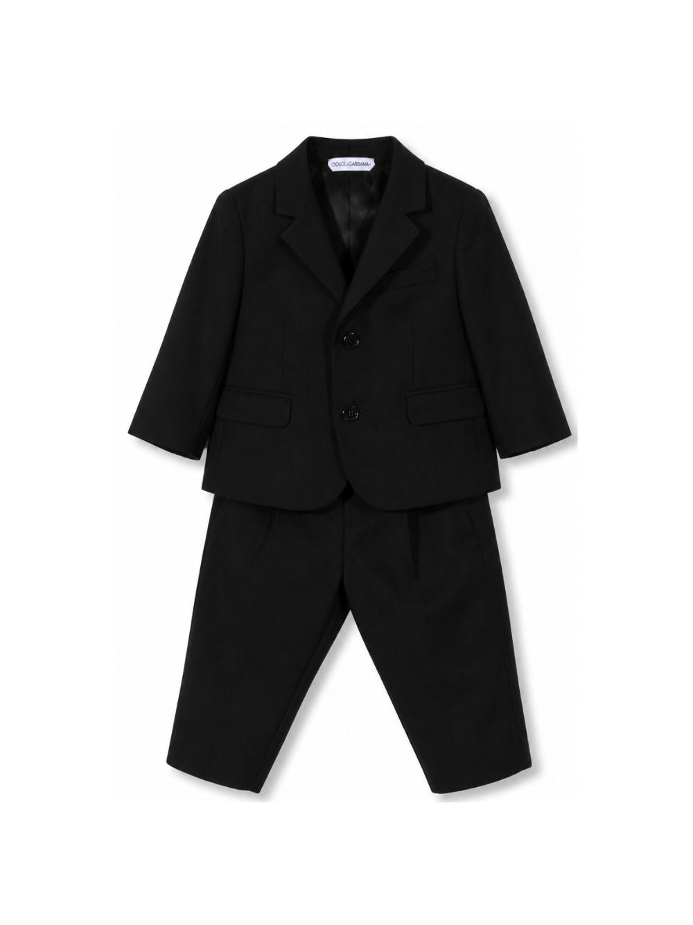 Completo due pezzi per neonato Dolce & Gabbana Kids blu con revers classici L11U17 FUBBG B0665 DOLCE & GABBANA KIDS 