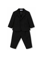 Completo due pezzi per neonato Dolce & Gabbana Kids blu con revers classici L11U17 FUBBG B0665 DOLCE & GABBANA KIDS 