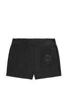 Shorts per neonato Dolce & Gabbana Kids blu navy con logo ricamato sul davanti L14Q05 LDD54 S9000 DOLCE & GABBANA KIDS 