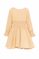 Abito per bambina Douuod Kids giallo con finitura testurizzata DY1A40 M0079 239 DOUUOD KIDS 
