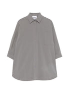 Abito per bambina Douuod Kids grigio con colletto e tasca DY1A90 P0589 907 DOUUOD KIDS 