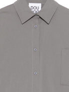 Abito per bambina Douuod Kids grigio con colletto e tasca DY1A90 P0589 907 DOUUOD KIDS 