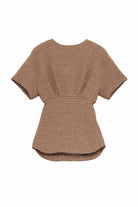 Abito per ambina Douuod Kids marrone con scollo rotondo DY1B31 U0267 334 DOUUOD KIDS 