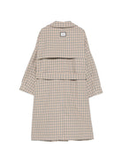 Giacca per bambina Douuod Kids beige con motivo a quadri DY2P10 B0097 108BG DOUUOD KIDS 