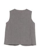 Gilet per bambino Douuod Kids grigio con bottoni e scollo a V DY2P82 I0321 808 DOUUOD KIDS 