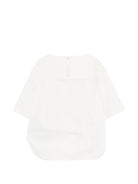 T-shirt per bambina Douuod Kids bianca con taschino sul petto DY5B01 P0589 101 DOUUOD KIDS 