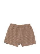Shorts per bambina Douuod Kids marroni con finitura in rilievo DY6B39 U0267 334 DOUUOD KIDS 
