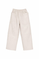 Pantaloni per bambina Douuod beige con vita elasticizzata DY6P61 H0076 108 DOUUOD KIDS 