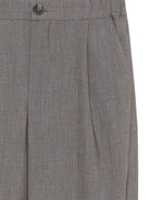 Pantaloni per bambino Douuod Kids grigio scuro con plissé DY6P81 I0321 808 DOUUOD KIDS 
