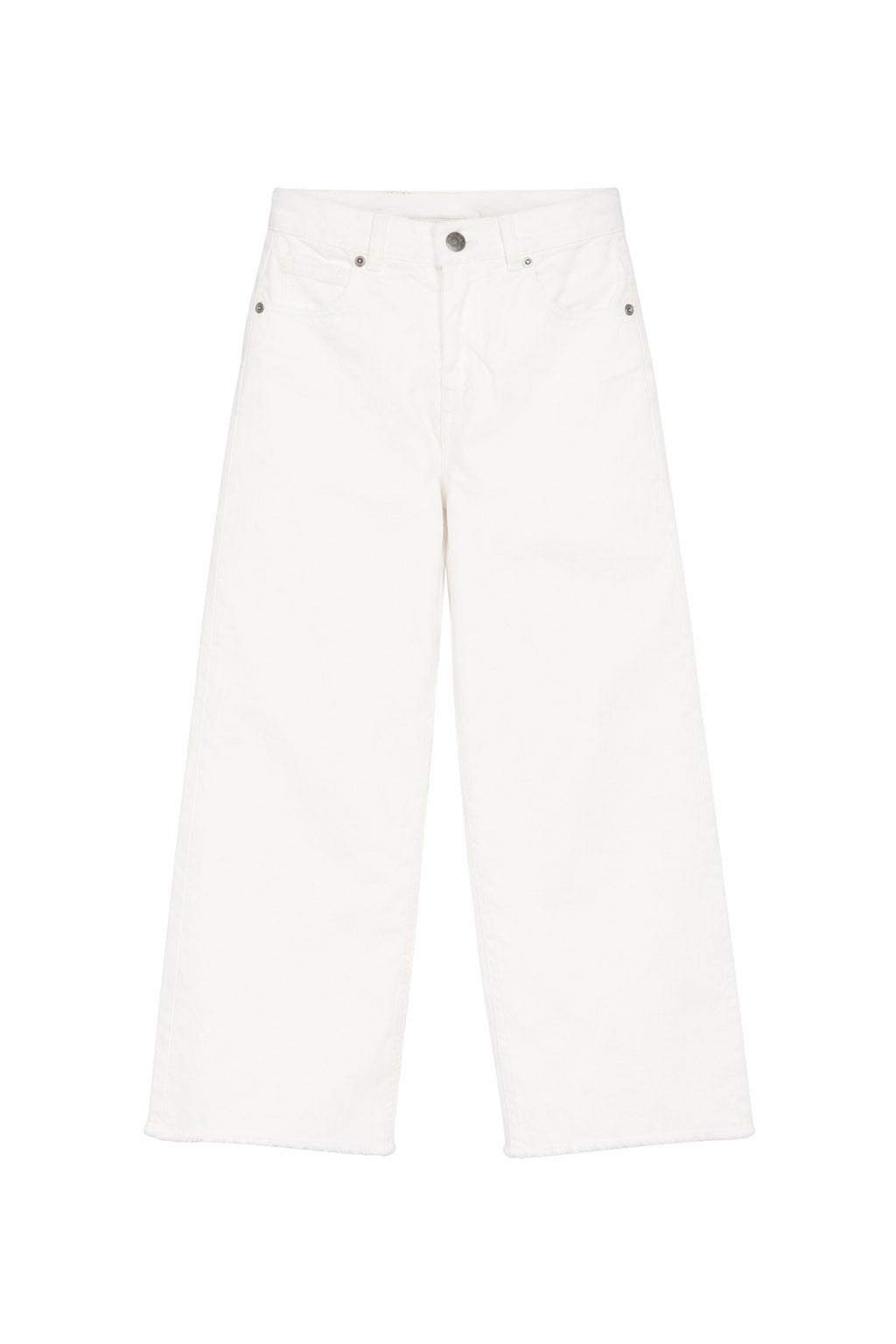 Jeans per bambina Douuod Kids bianchi con orlo sfrangiato DY6Q30 Z3702 101 DOUUOD KIDS 