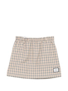 Gonna per bambina Douuod Kids marrone con motivo a quadri DY7A21 B0097 108BG DOUUOD KIDS 