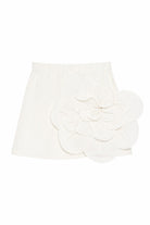 Gonna per bambina Douuod Kids bianca con dettaglio fiori DY7A71 P0589 101 DOUUOD KIDS 