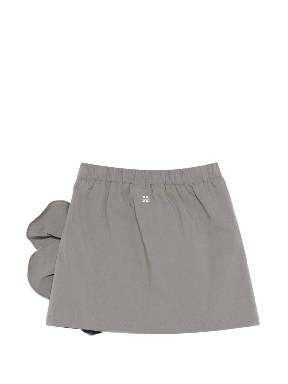 Gonna per bambina Douuod Kids grigia con applicazione a fiori DY7A71 P0589 907 DOUUOD KIDS 