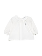T-shirt per neonata Douuod Kids bianca con colletto alla Peter Pan DY8000 Z3708 101 DOUUOD KIDS 