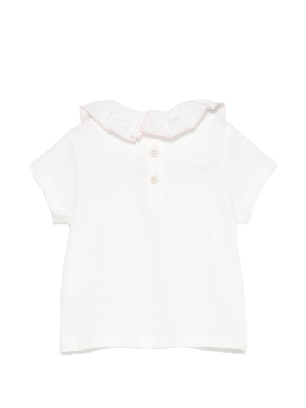 T-shirt per neonata Douuod Kids bianca con ruches DY8011 Z3708 101 DOUUOD KIDS 