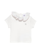 T-shirt per neonata Douuod Kids bianca con ruches DY8011 Z3708 101 DOUUOD KIDS 