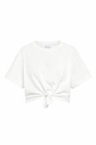 T-shirt per bambina Douuod Kids bianca con nodo DY8A11 Z3708 101 DOUUOD KIDS 