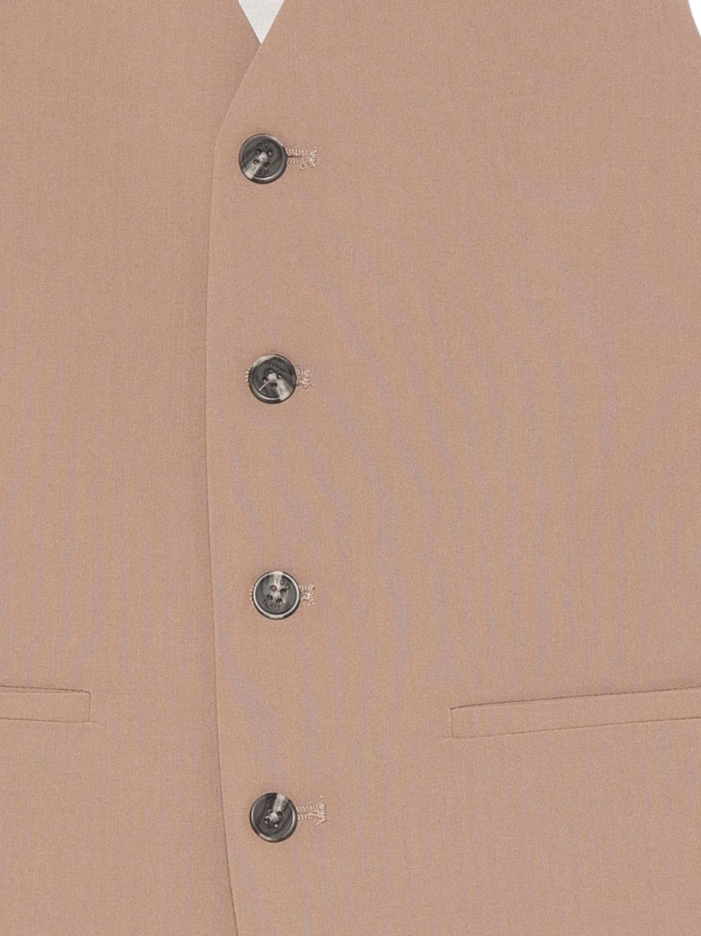 Gilet per bambino Douuod Kids beige con bottoni frontali DY2P82 I0292 334 DOUUOD KIDS 