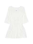T-shirt per bambina Douuod Kids bianca con dettagli arricciati DY8A21 Z3708 101 DOUUOD KIDS 