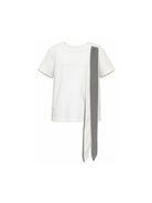 T-shirt per bambina Douuod Kids bianca con dettaglio fiocco DY8A41 Z3708 101 DOUUOD KIDS 
