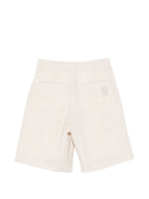 Shorts per bambino Eleventy Kids bege con passanti per cintura EY6P99 I0315 107 ELEVENTY KIDS 