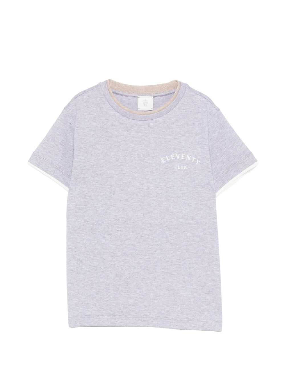 T-shirt per bambino Eleventy Kids grigia con logo sul davanti EY8P21 Z3711 804BG ELEVENTY KIDS 
