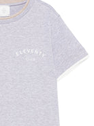 T-shirt per bambino Eleventy Kids grigia con logo sul davanti EY8P21 Z3711 804BG ELEVENTY KIDS 